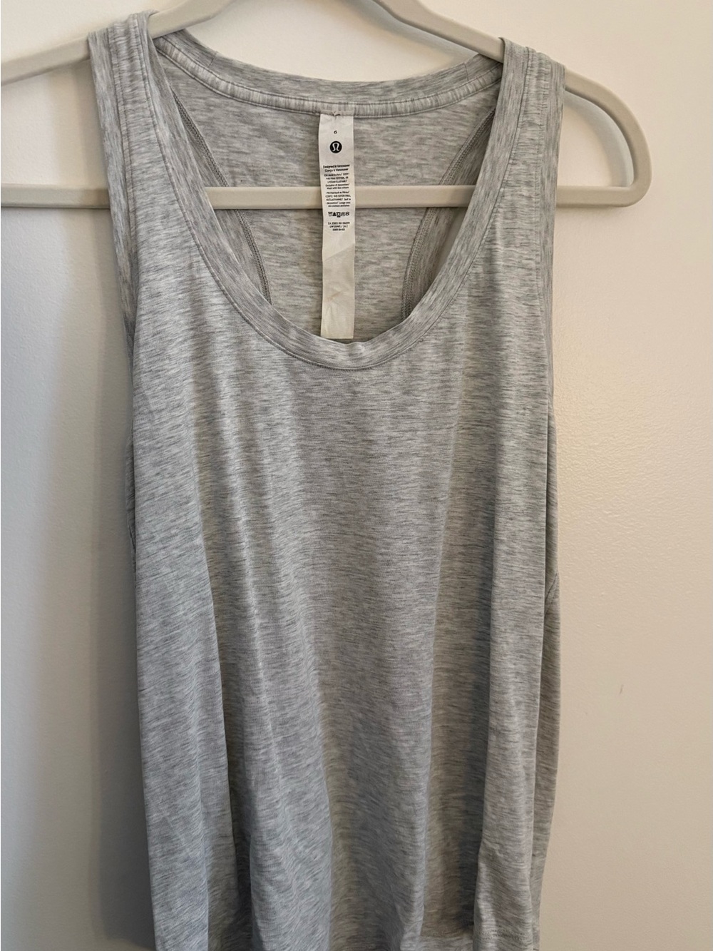 lululemon athletica light grey tank